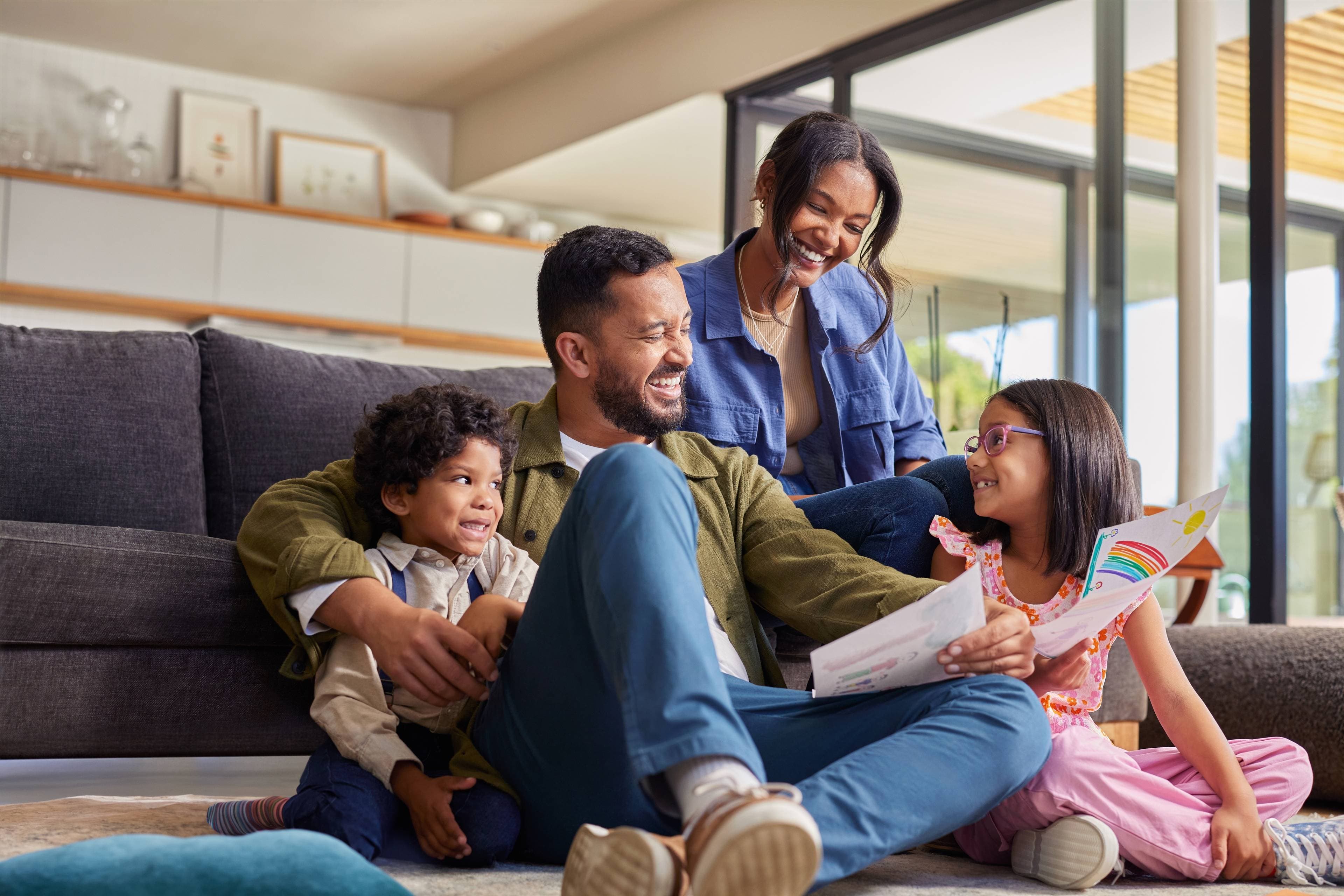 Young students engaged in developmental skill-building exercises